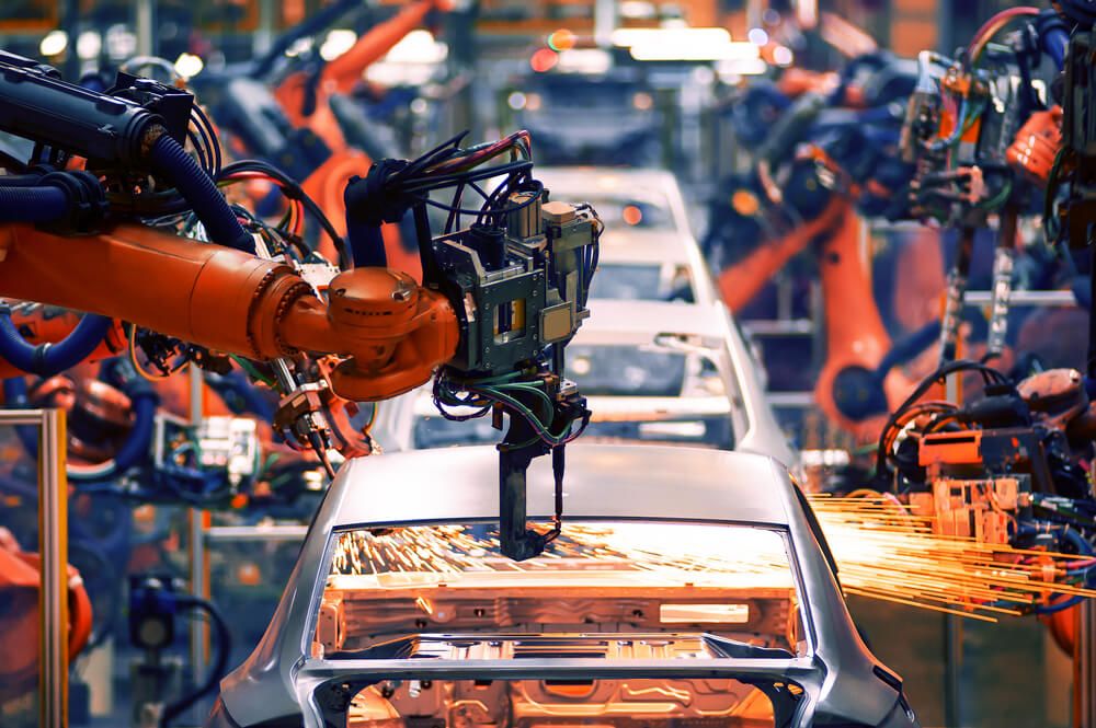 Automation is involved in almost the entire automobile manufacturing process